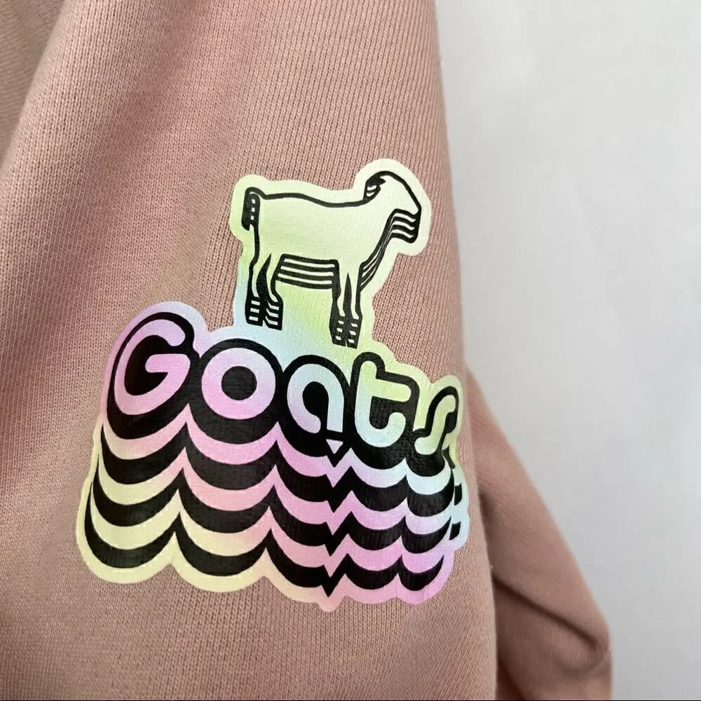Independent Trading Company Peach Goats hooded sweatshirt